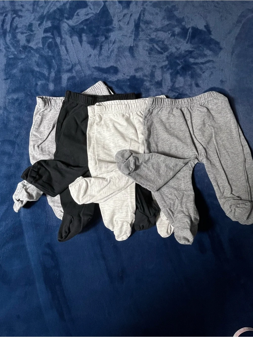 Twin Sets Basic Stretch Jersey Footed Pants - 4 sets.